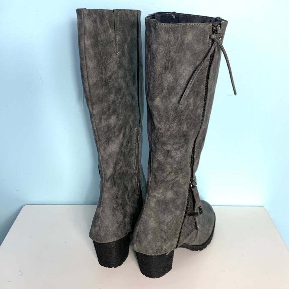 NWT Muk Luks Lacy Tall Boots in Gray Size 8 - Picture 4 of 8